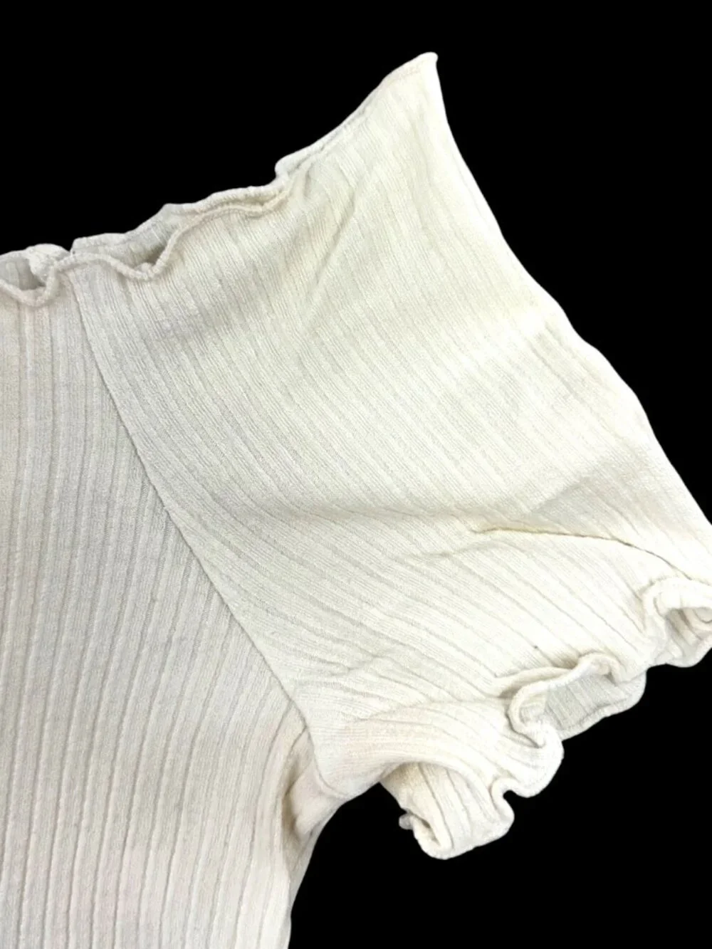 Apple Off the Shoulder Ribbed Top - Picture 4 of 6